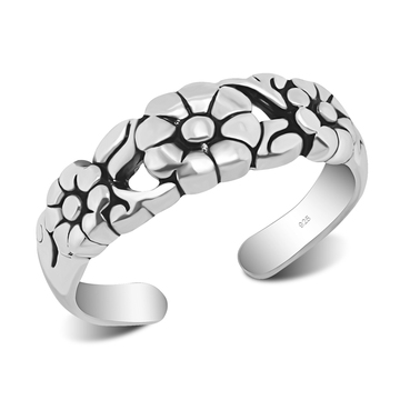 Floral Silver Toe Ring TR-440